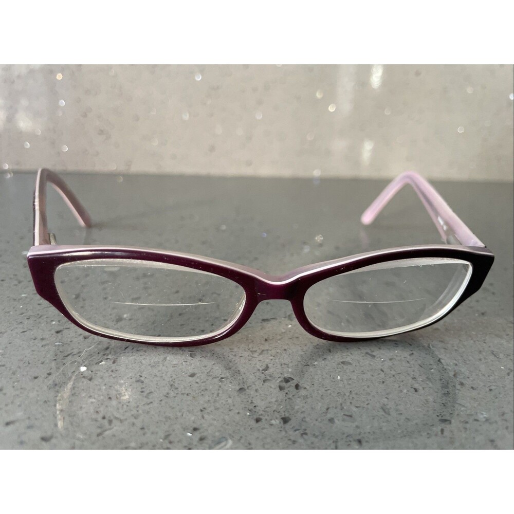Essential Eyewear Eyeglasses frames only EN8666 plum/lilac 47-14-125 flex hinge
